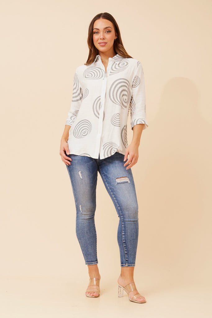 CKM - 3/4 SLEEVE PRINTED SHIRT