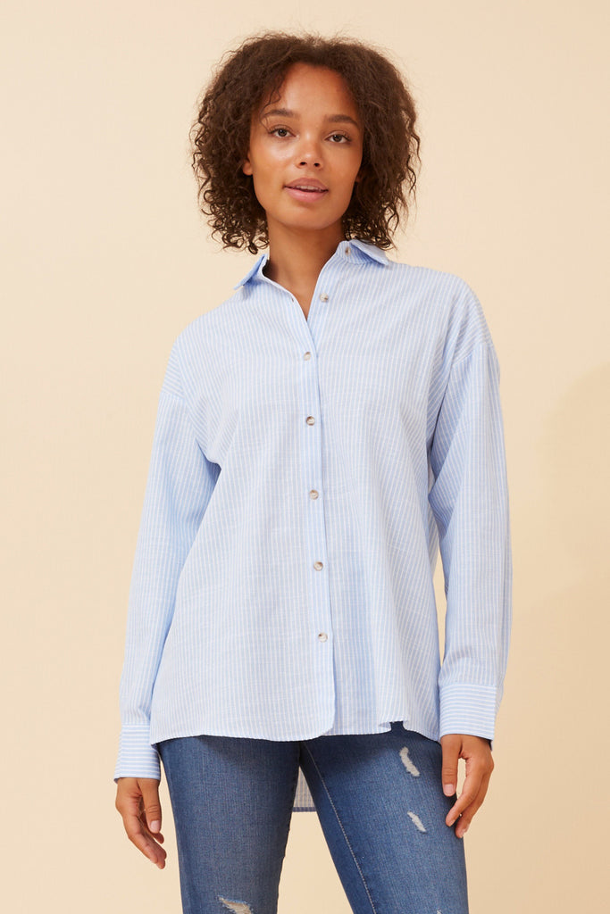 CKM - LONG SLEEVE STRIPE PRINT SHIRT
