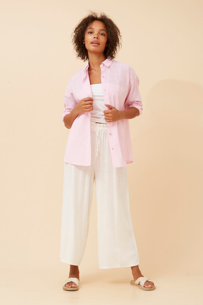 CKM - LONG SLEEVE STRIPE PRINT SHIRT