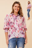 CKM - 3/4 BALLOON SLEEVE BLOUSE