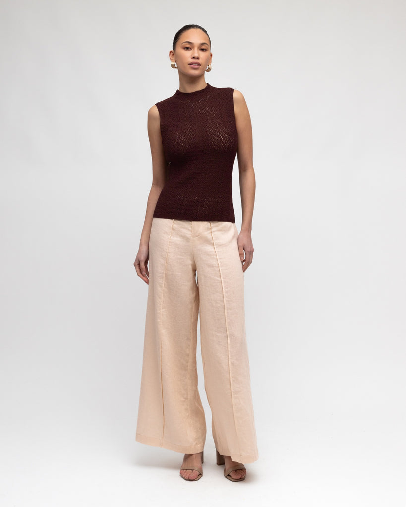 WHITE CLOSET - SHEER KNIT TOP