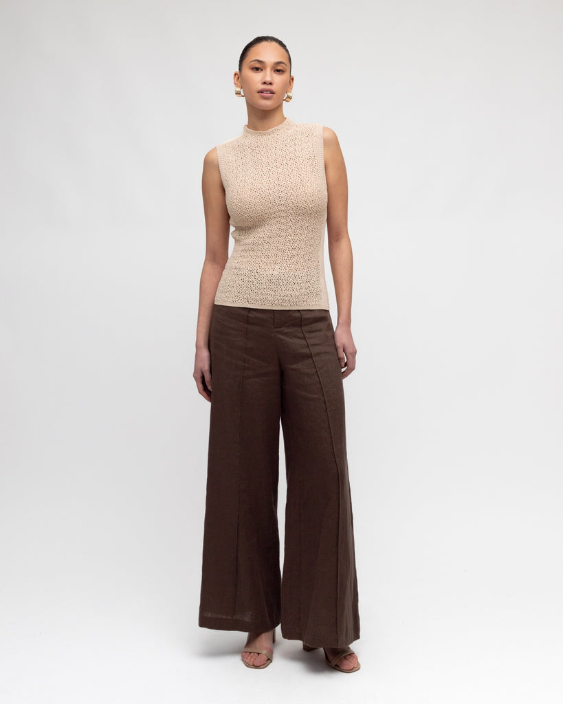 WHITE CLOSET - SHEER KNIT TOP