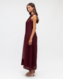 WHITE CLOSET - A LINE PINTUCK DRESS