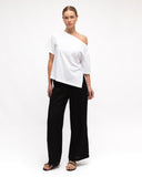 WHITE CLOSET - WIDE LEG PANTS WITH TIE