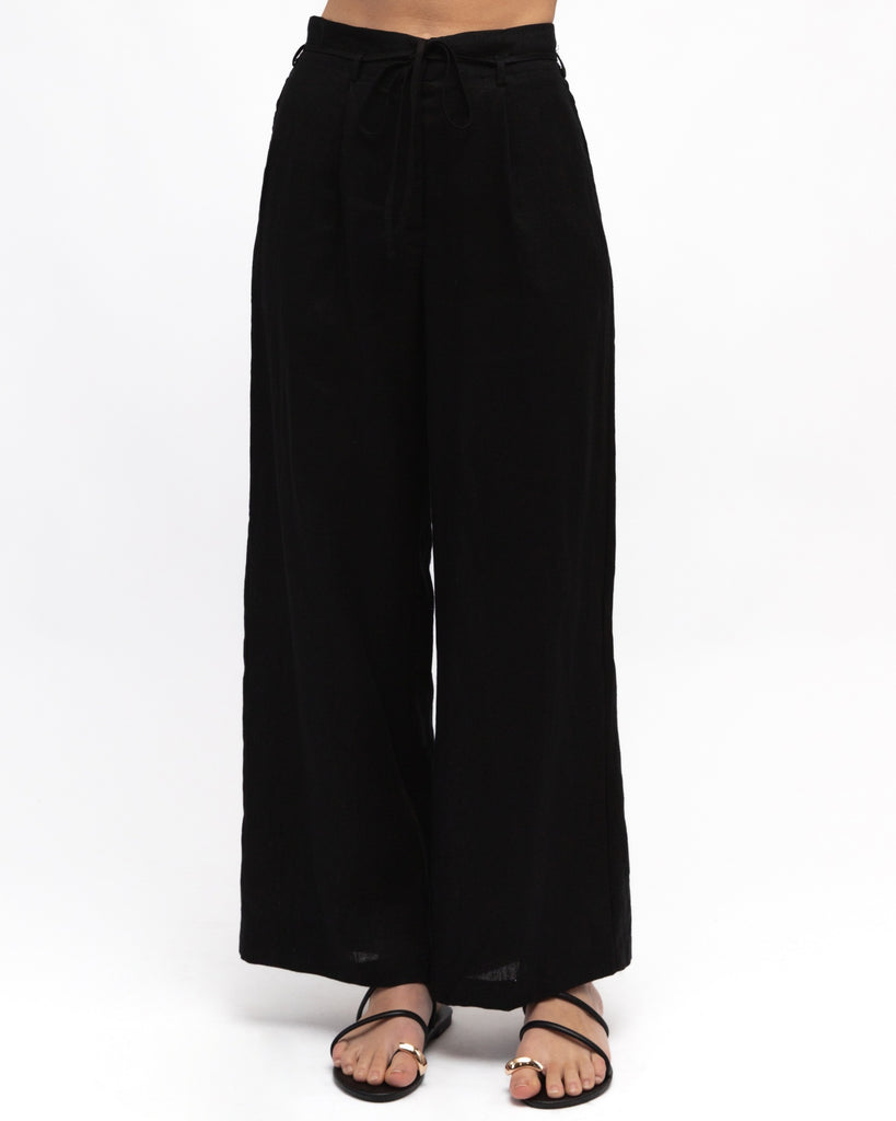 WHITE CLOSET - WIDE LEG PANTS WITH TIE