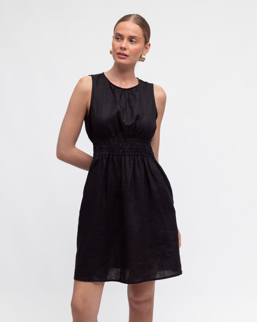 WHITE CLOSET - WAIST DETAIL MINI DRESS