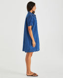 SASS - VALE SCALLOPED DENIM DRESS