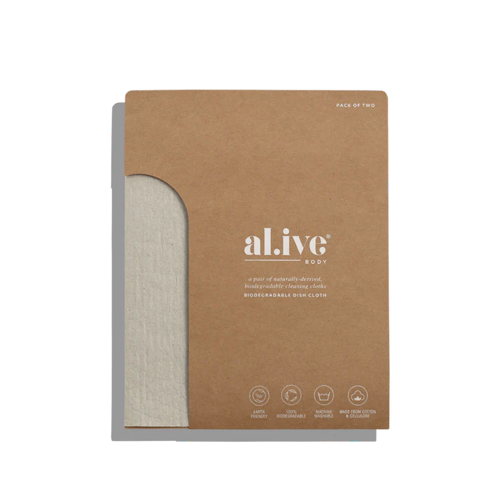 AL.IVE - BIODEGRADABLE DISH CLOTH SET OF 2
