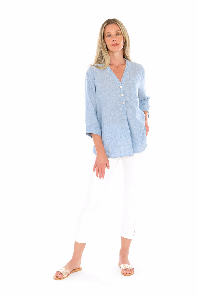 JUMP - TUNIC V-NECK TOP