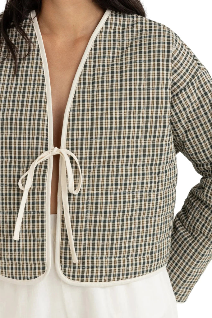 RHYTHM - ANTIBES PLAID QUILTED JACKET