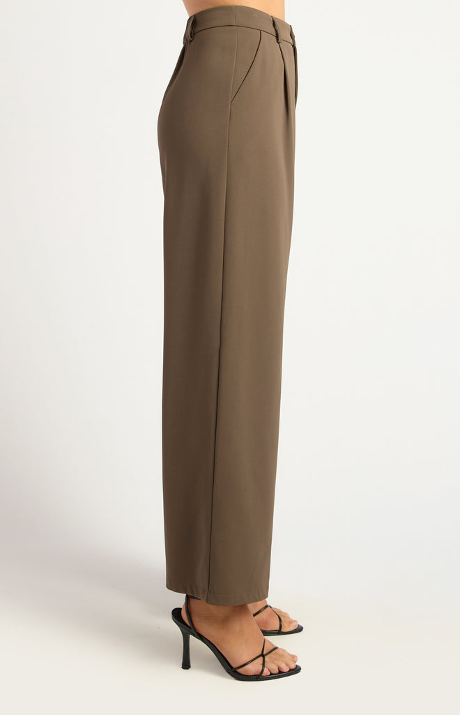 STYLE STATE - WIDE LEG PANTS WITH BACK ELASTIC DETAIL