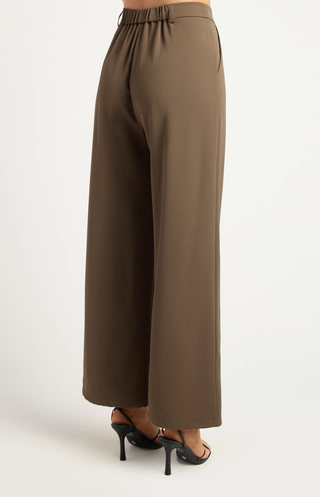 STYLE STATE - WIDE LEG PANTS WITH BACK ELASTIC DETAIL