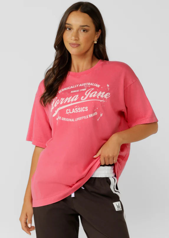 LORNA JANE - ICONICALLY LORNA WASHED BOYFRIEND T-SHIRT