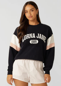 LORNA JANE - SOFT TOUCH COLLEGE LOUNGE SWEAT