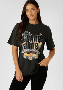 LORNA JANE - WORLD TOUR WASHED RELAXED T-SHIRT