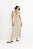 RHYTHM - LOLA CHECK MAXI DRESS
