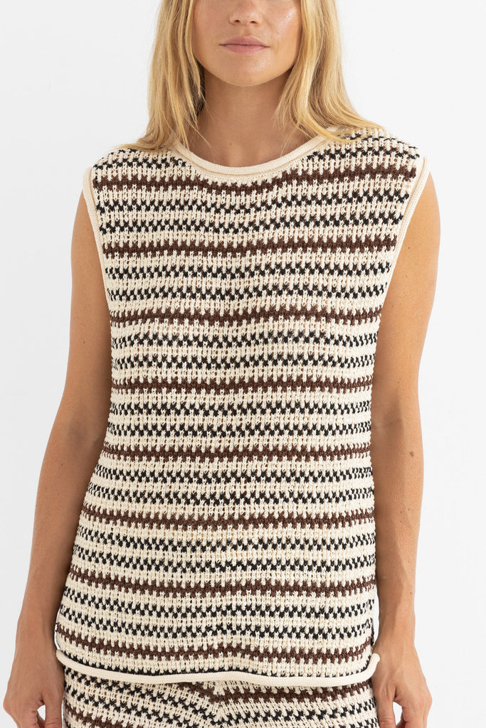 RHYTHM - TAMI STRIPE KNIT LONGLINE TANK