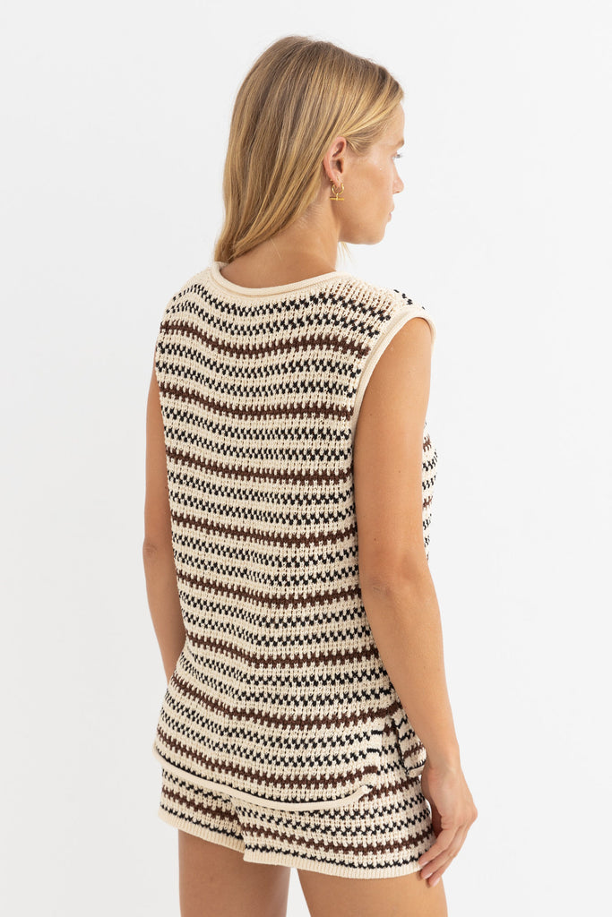 RHYTHM - TAMI STRIPE KNIT LONGLINE TANK