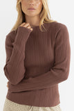 RHYTHM - ESSENTIAL LONG SLEEVE KNIT TOP