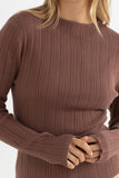 RHYTHM - ESSENTIAL LONG SLEEVE KNIT TOP