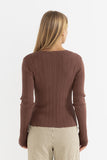 RHYTHM - ESSENTIAL LONG SLEEVE KNIT TOP