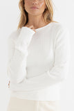 RHYTHM - ESSENTIAL LONG SLEEVE KNIT TOP