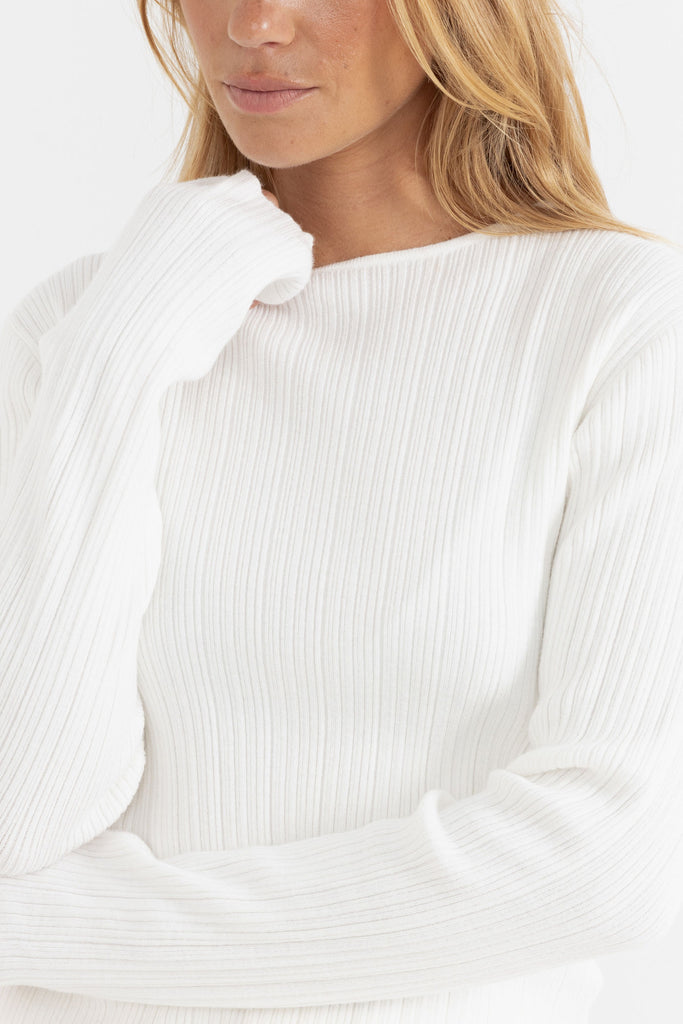 RHYTHM - ESSENTIAL LONG SLEEVE KNIT TOP