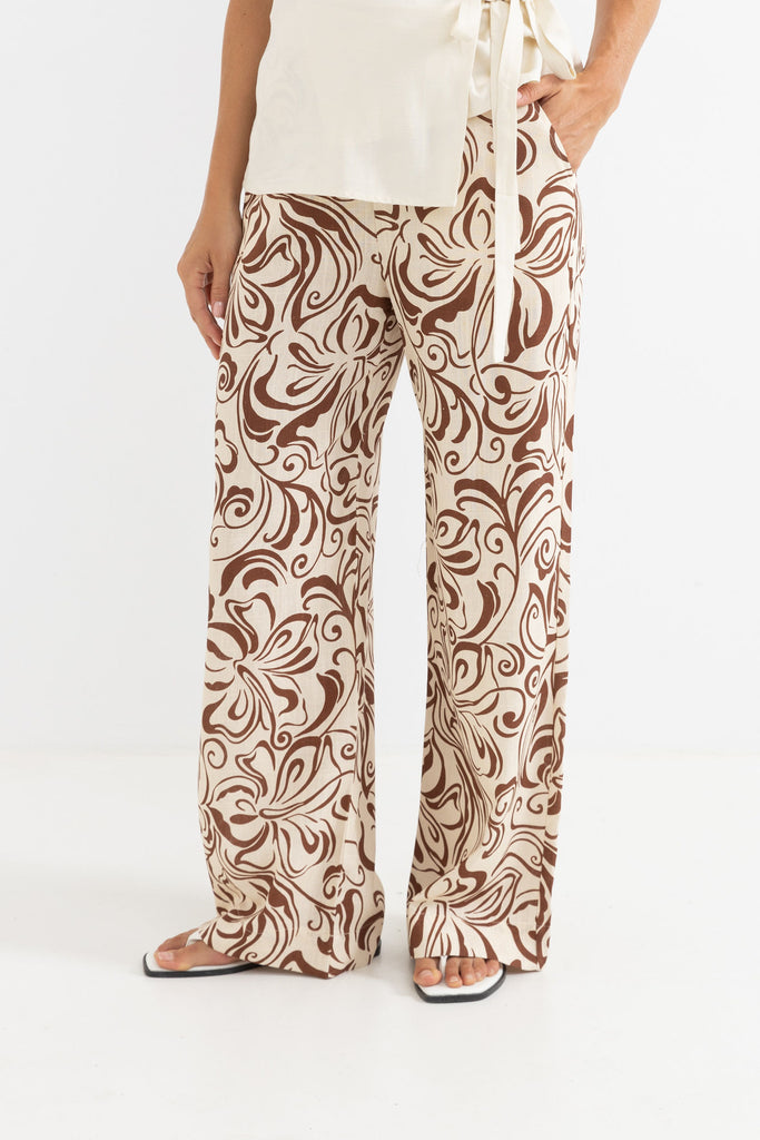 RHYTHM - KAI FLORAL WIDE LEG PANT