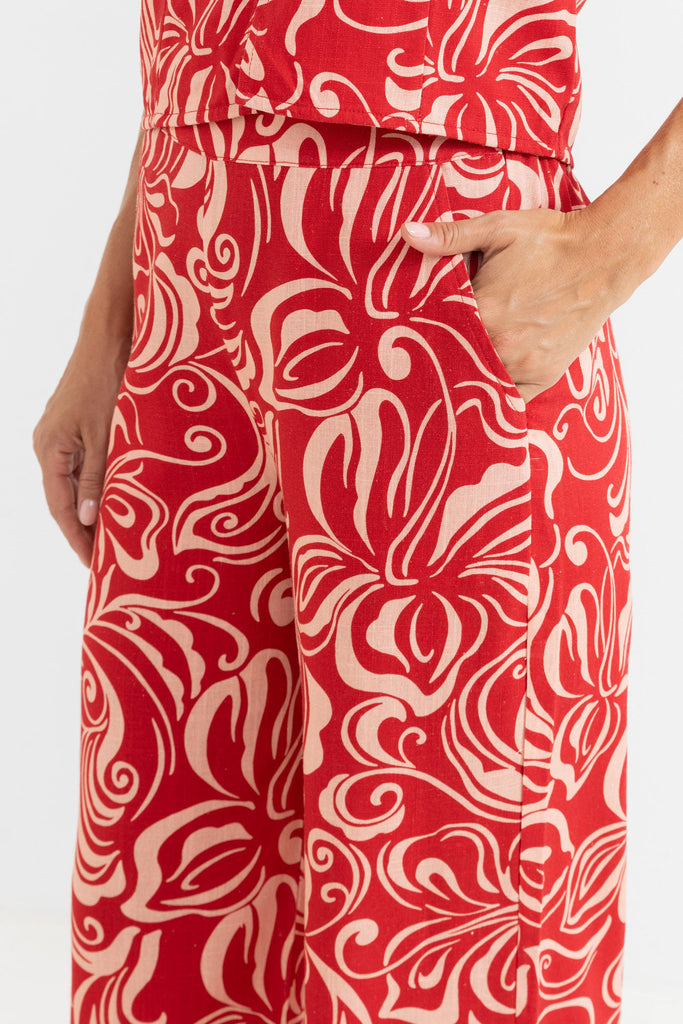 RHYTHM - KAI FLORAL WIDE LEG PANT