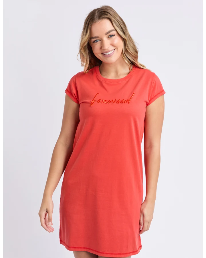 FOXWOOD - SIGNATURE EMBROIDERY TEE DRESS