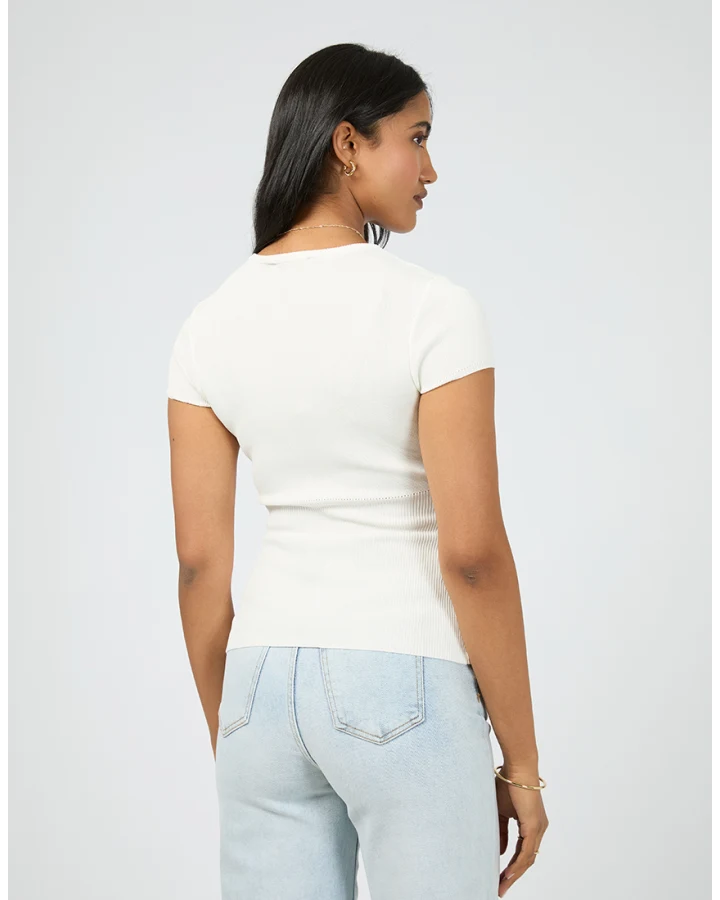 ALL ABOUT EVE - OLIVE KNIT TOP