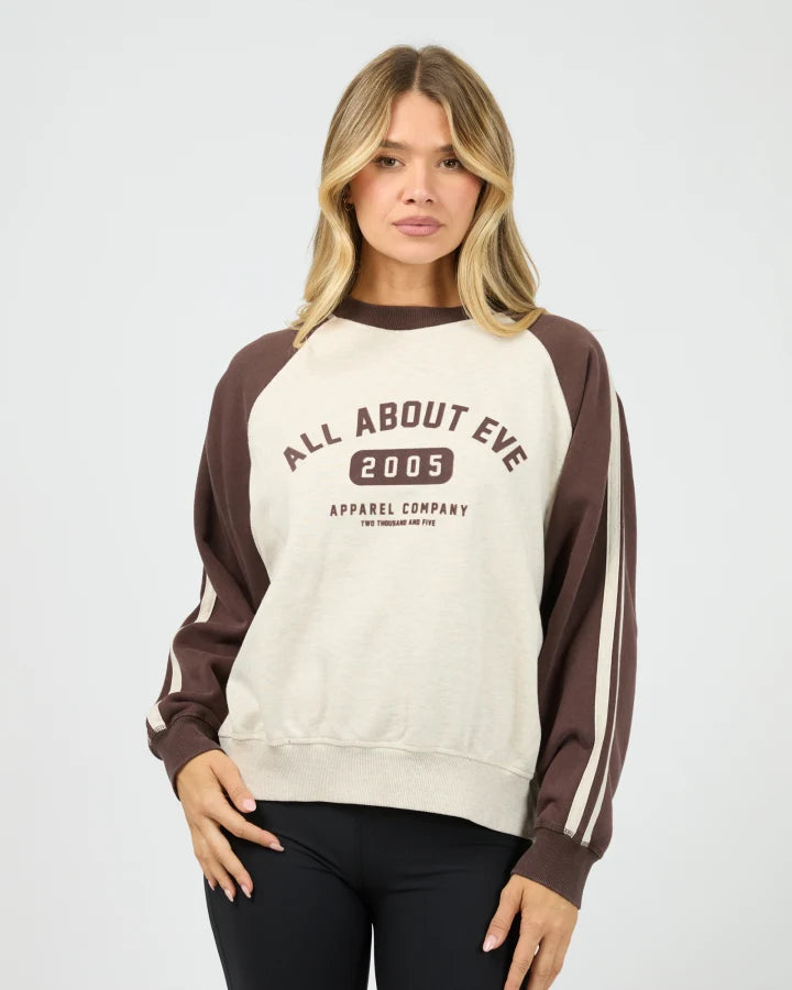 ALL ABOUT EVE - CONTRAST CLUB RAGLAN CREW