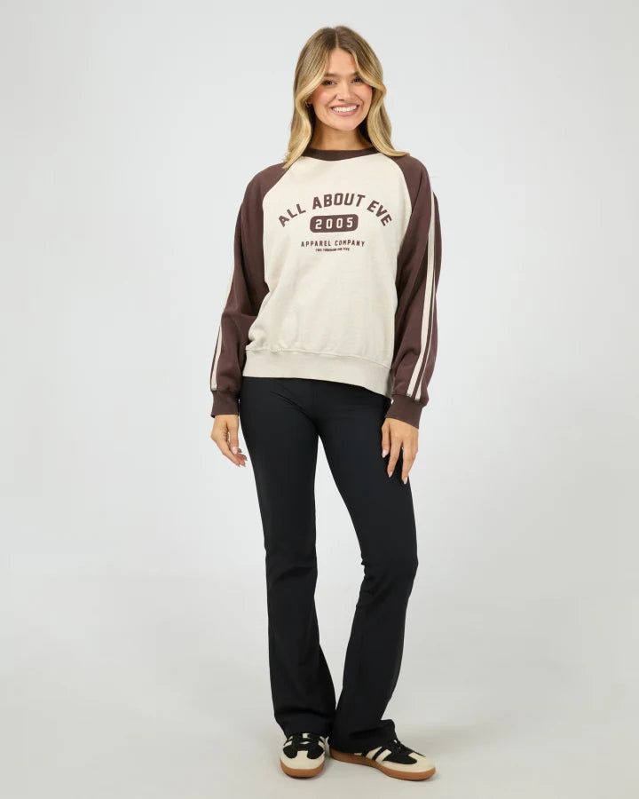 ALL ABOUT EVE - CONTRAST CLUB RAGLAN CREW