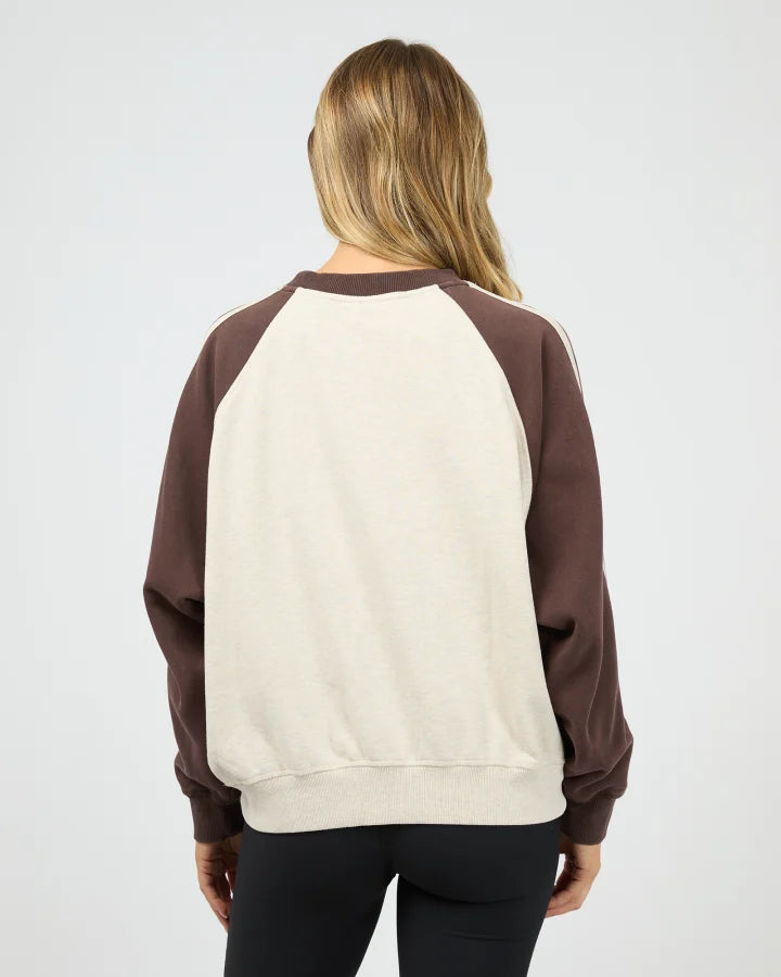 ALL ABOUT EVE - CONTRAST CLUB RAGLAN CREW