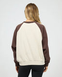 ALL ABOUT EVE - CONTRAST CLUB RAGLAN CREW