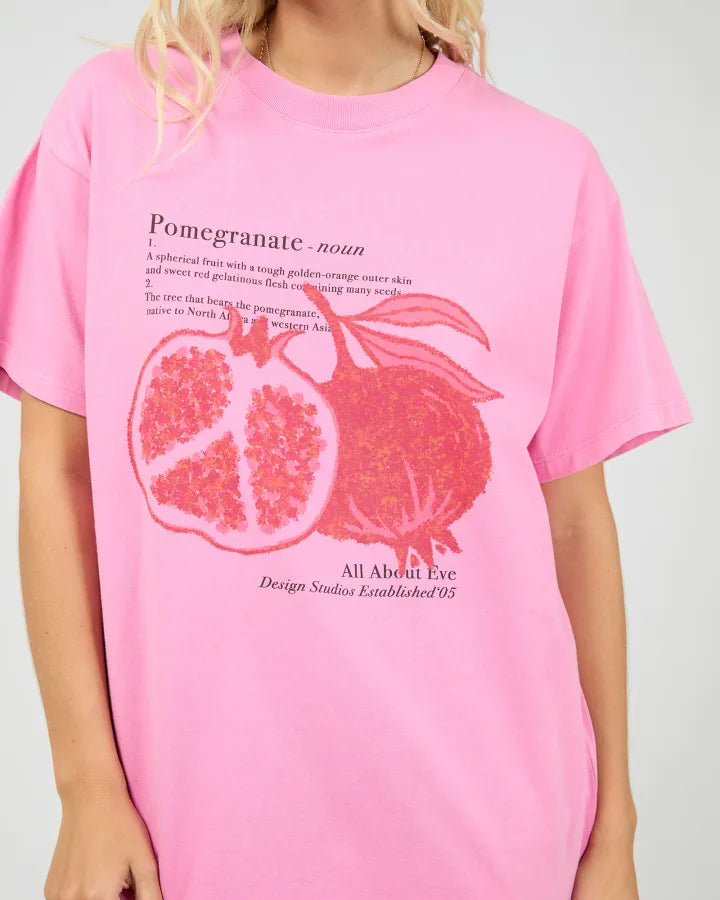 ALL ABOUT EVE - POMEGRANATE RELAXED TEE