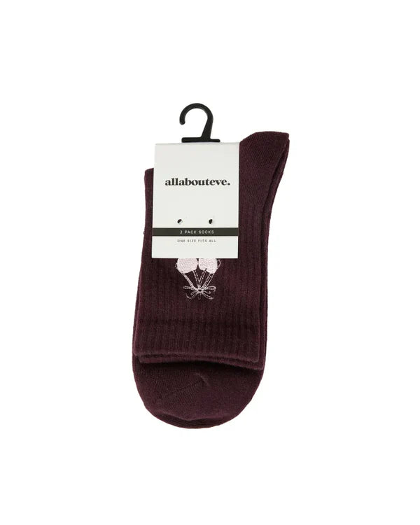 ALL ABOUT EVE - DOLCE CREW SOCK 2PK