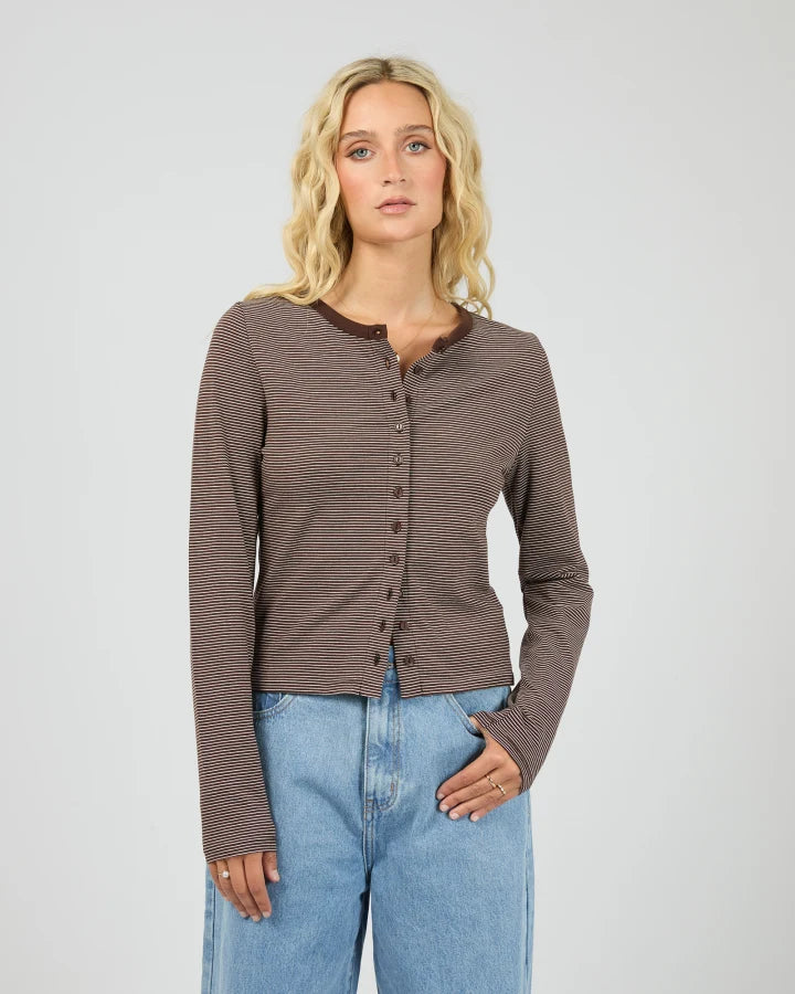 ALL ABOUT EVE - SAMI STRIPE LS TOP