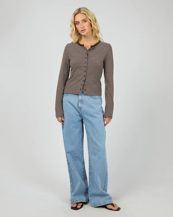 ALL ABOUT EVE - SAMI STRIPE LS TOP