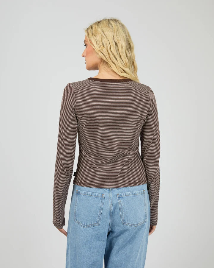 ALL ABOUT EVE - SAMI STRIPE LS TOP