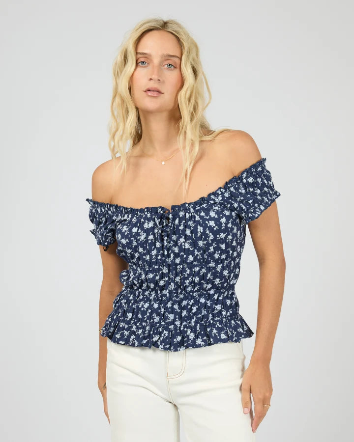 ALL ABOUT EVE - CLARABELLE FLORAL TOP