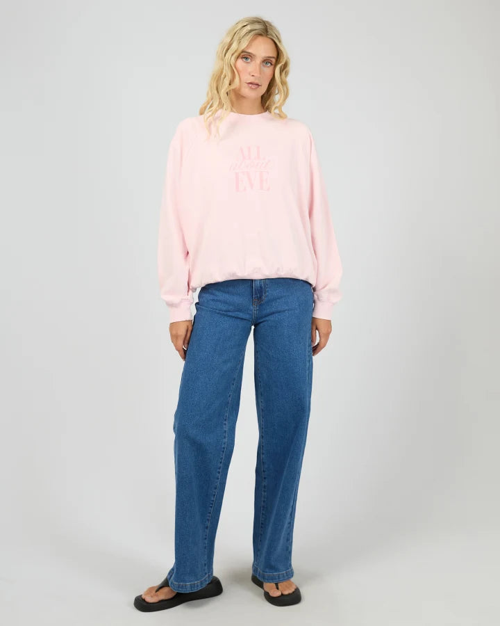 ALL ABOUT EVE - FLYNN WASHED BOX RAGLAN CREW