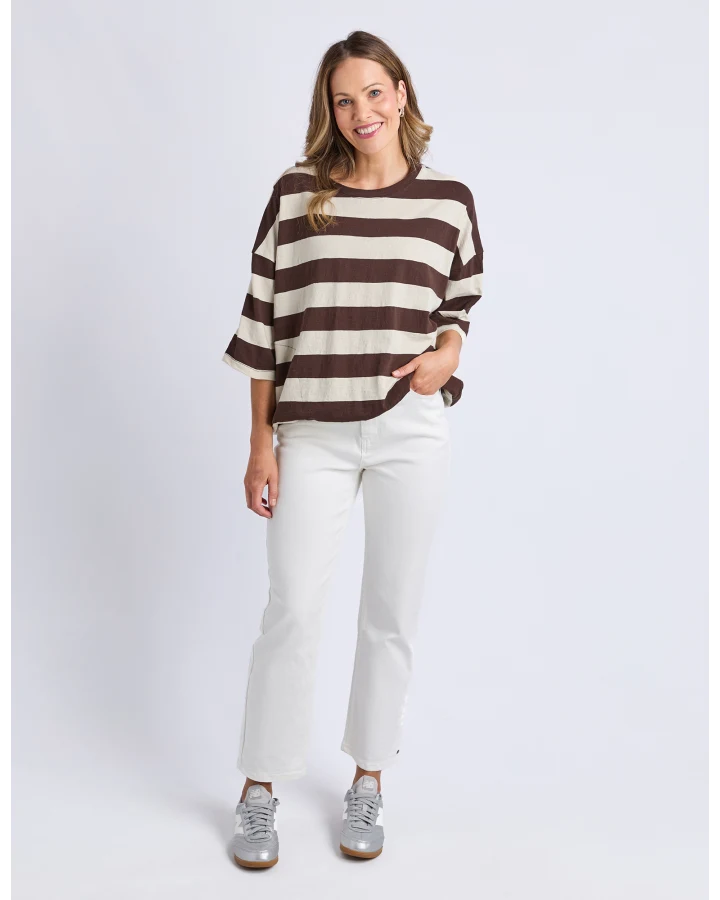 ELM - MAZIE BLOCK STRIPE SWEAT
