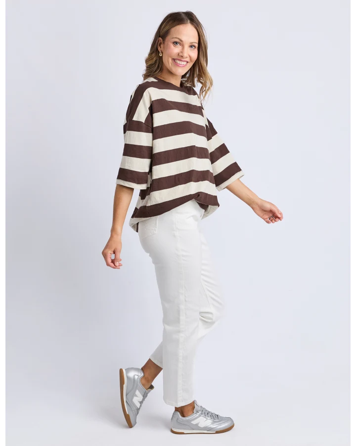 ELM - MAZIE BLOCK STRIPE SWEAT
