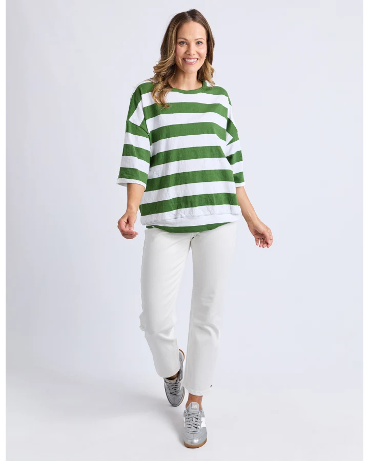 ELM - MAZIE BLOCK STRIPE SWEAT