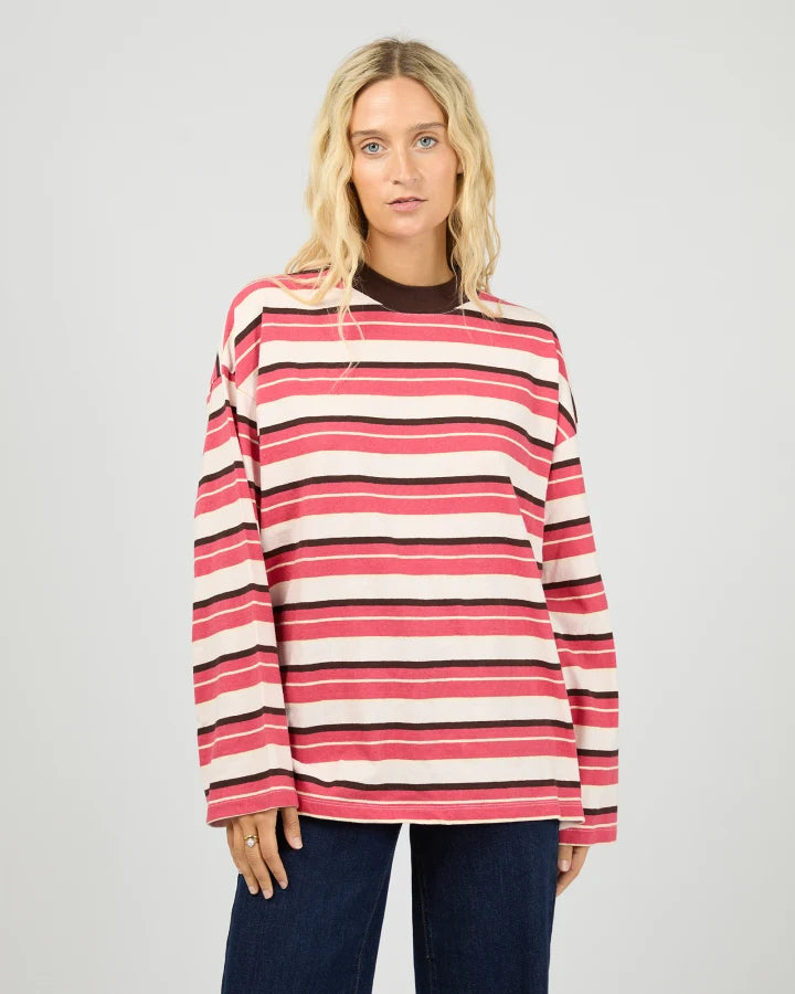 ALL ABOUT EVE - DOLLY LS STRIPE TEE