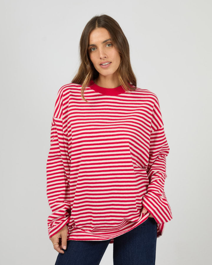 ALL ABOUT EVE - PALOMA LS STRIPE TEE