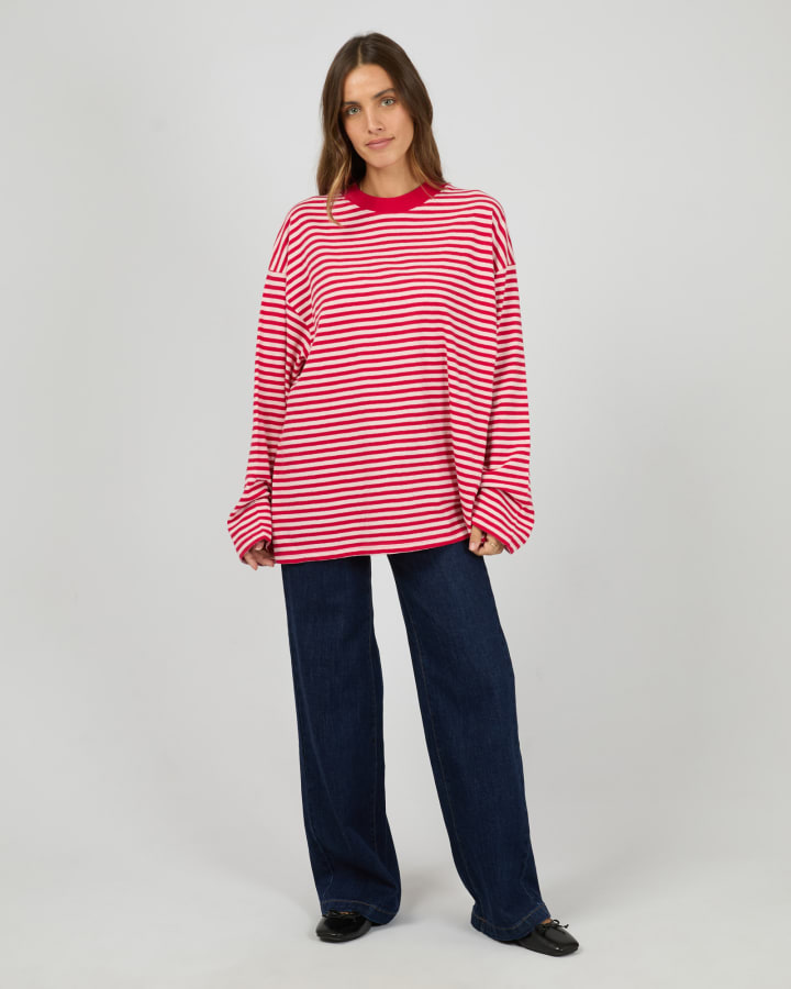 ALL ABOUT EVE - PALOMA LS STRIPE TEE