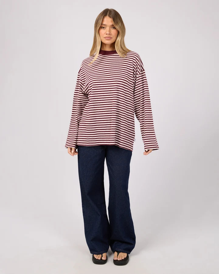 ALL ABOUT EVE - PALOMA LS STRIPE TEE