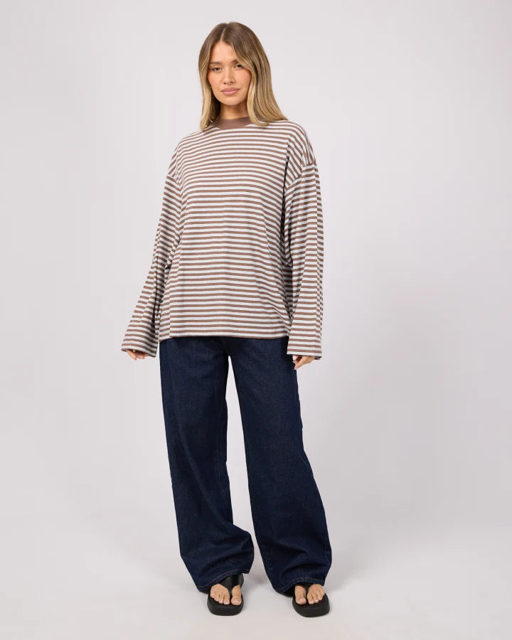 ALL ABOUT EVE - PALOMA LS STRIPE TEE